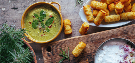 Chrupiące krokieciki z purée ziemniaczanego Pom’ Croquettes z gzikiem