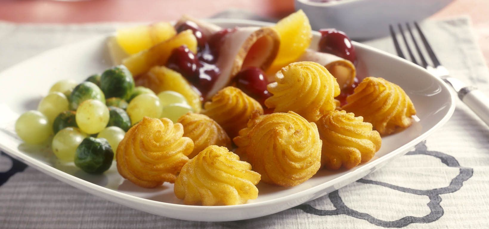 Szybki, słodki lunch z rozetkami ziemniaczanymi