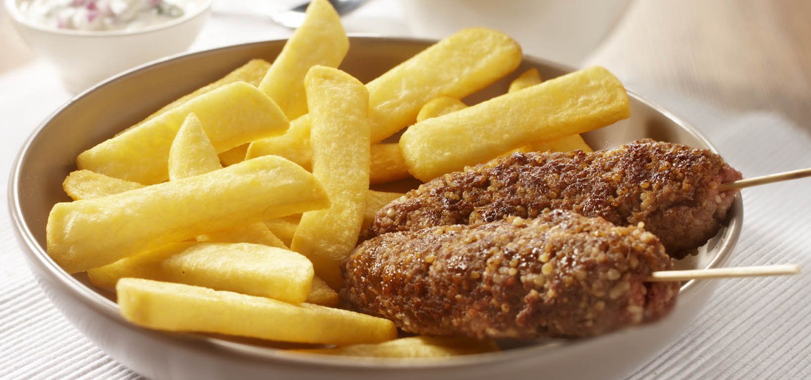 Kebab z grubymi frytkami Steak Fries